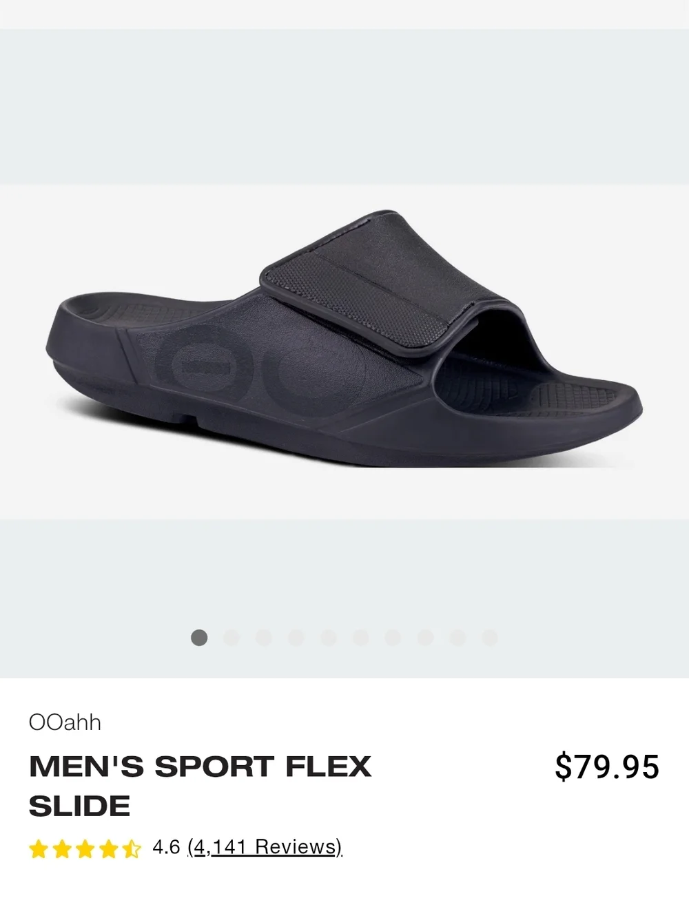 OOFOS Men's Sport Flex Slide -‎ Black